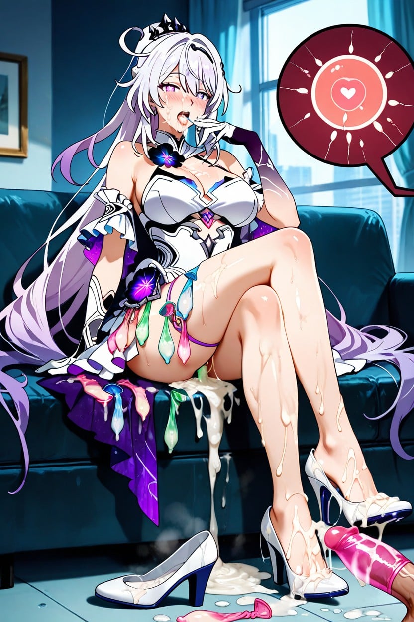 A Lot Ring Used Condom Thigh Circumference, Clothes Covered On Semen, Fertilization X-ray Hentai AI Porn