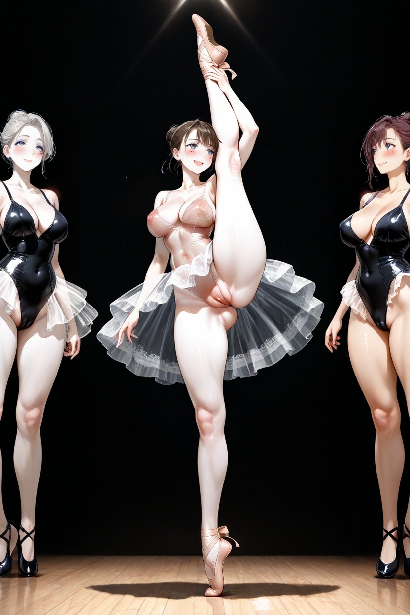 Uhd, Three Ballerinas, On Tiptoes Hentai AI Porn