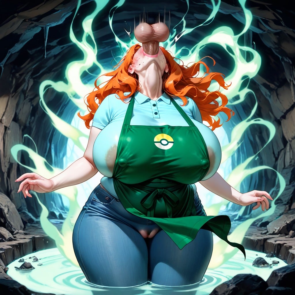 Floating Above Ground, Mouth Wide Opened, Ass Bigger Than Torso Hentai AI Porn