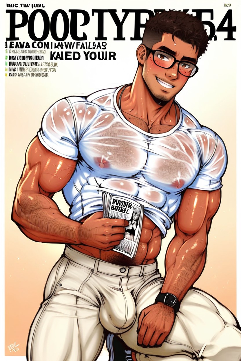 Broad Shoulders, Standing, Freckles AI Gay Porn