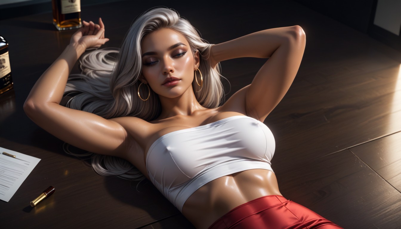 Eyes Fully Closed, Night, High Definition AI Porn