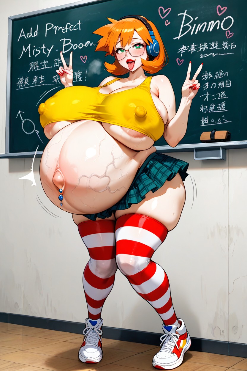 Bimbo, Hyper Veiny Belly, Bouncing Tits Hentai AI Porn