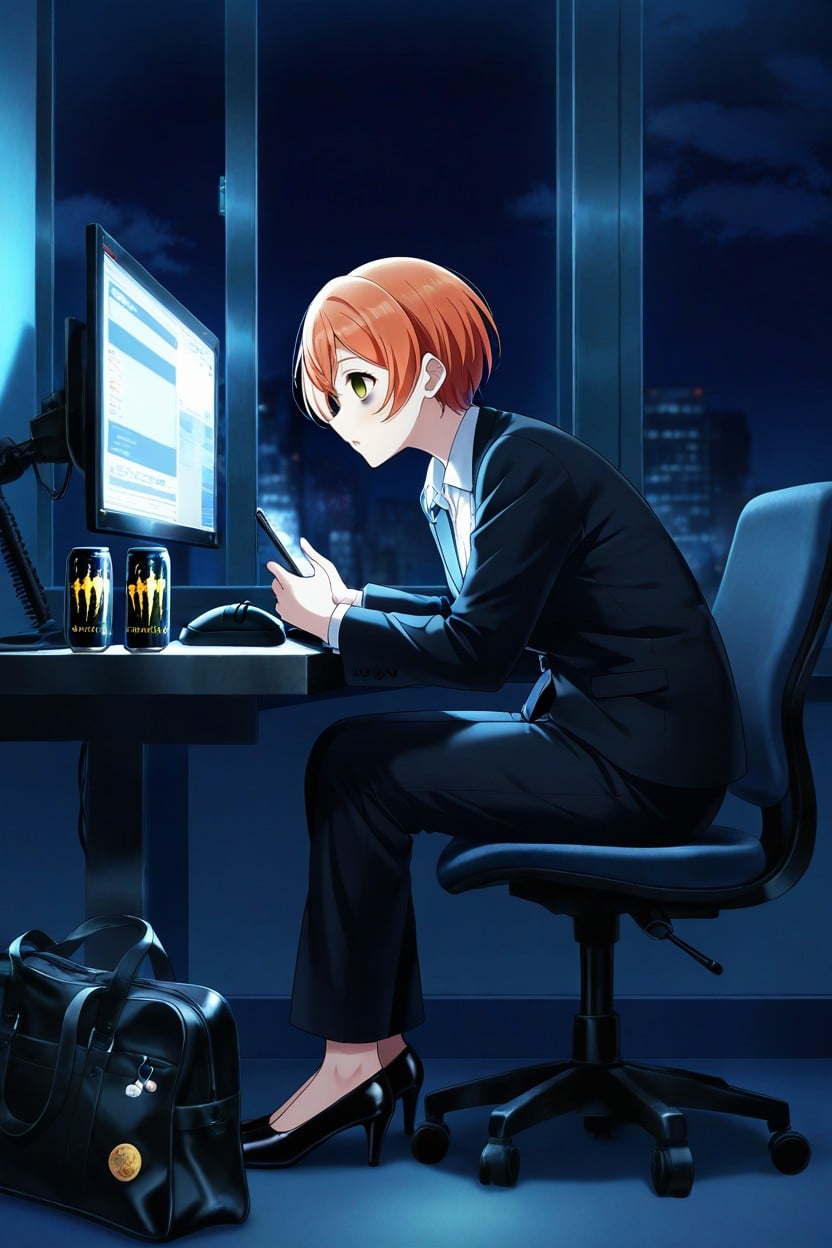 Office Bag, 25+, Night Hentai AI Porn