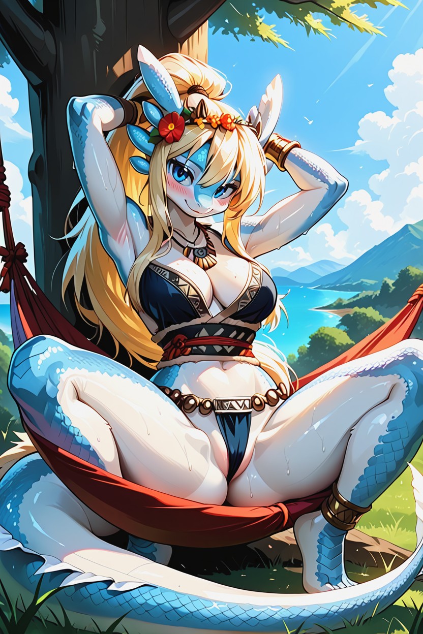 Long Tail, Outdoor, Arms Up Furry AI Porn