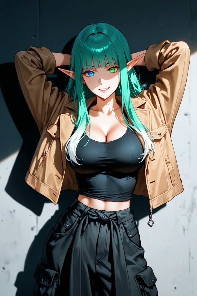 Black Tank Top, Happy, Tight Body Hentai AI Porn