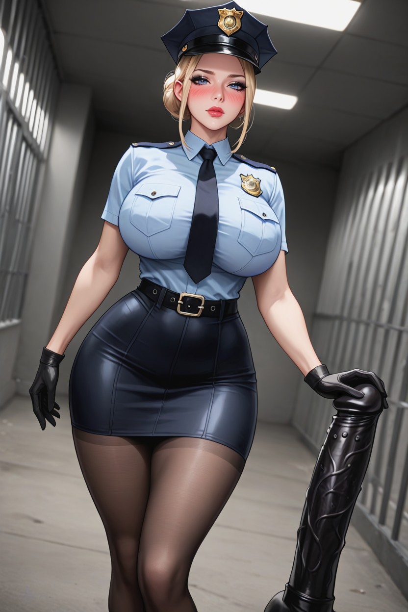 Black Tactical Gloves, Nsfw, Embarrassed AI Porn