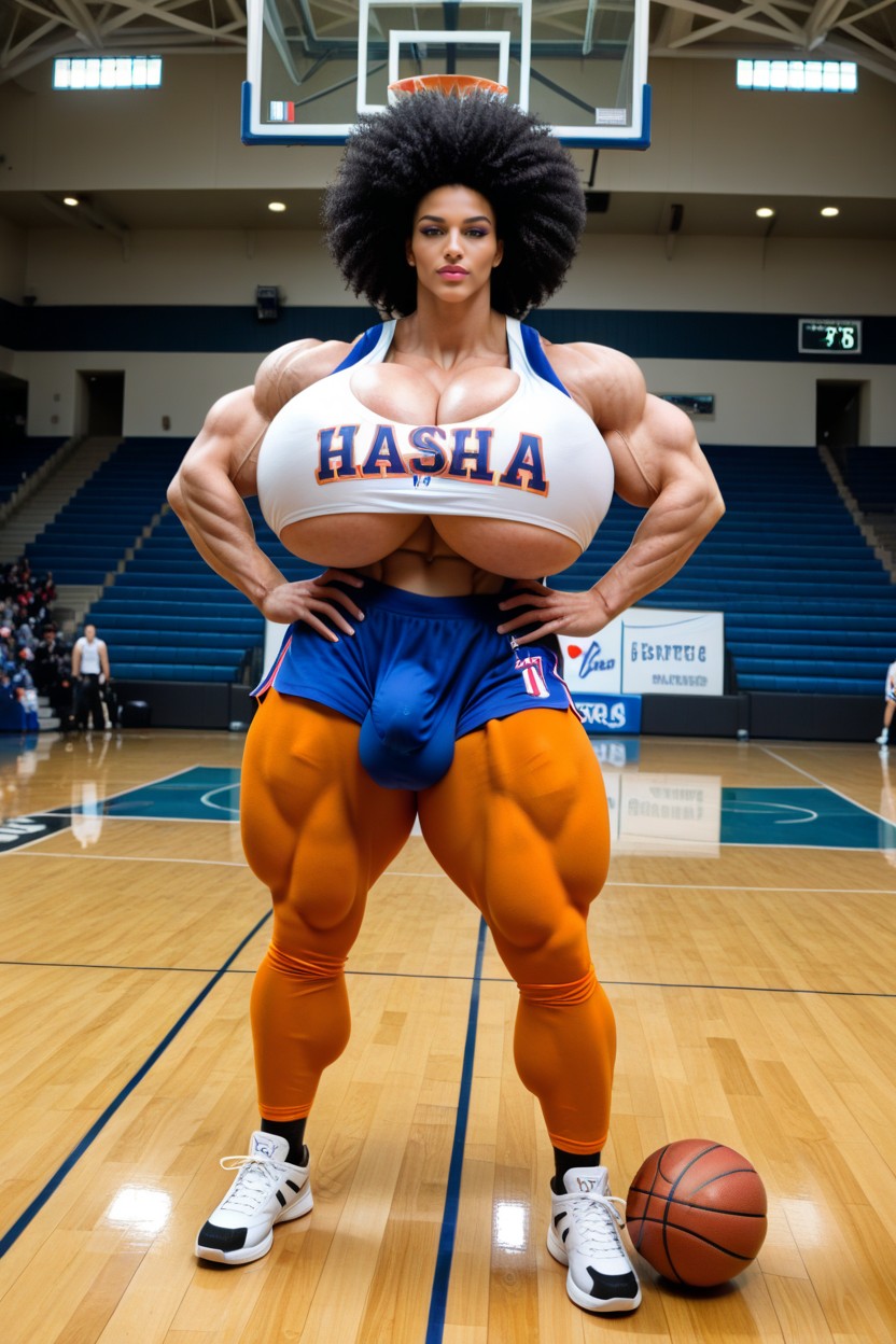 Cock Bulge, Hyper Gigantic Muscles, Tall Shemale AI Porn