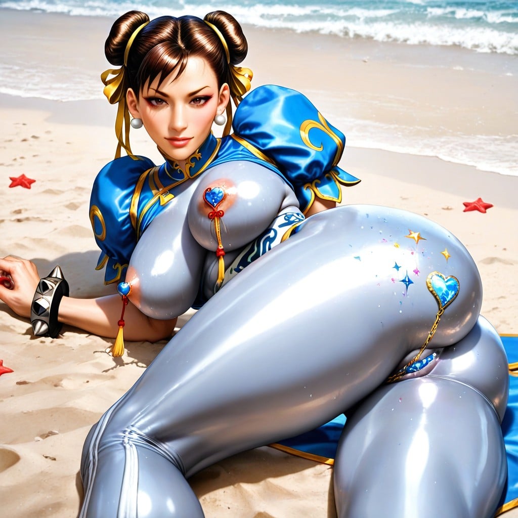 Pink Hair, Glitter Makeup, Chun Li From Street Fighter Ii AI Porn
