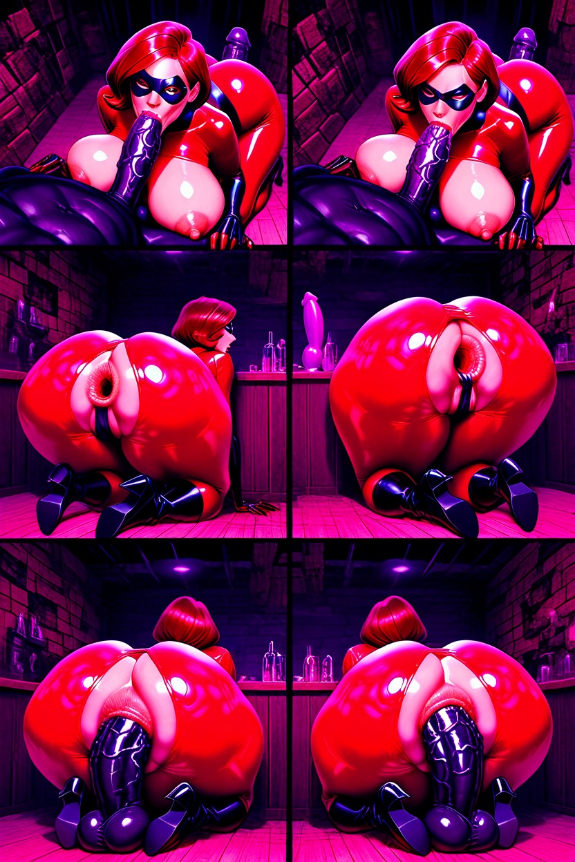 Multiple Views, Domino Mask, Comic Panels AI Porn