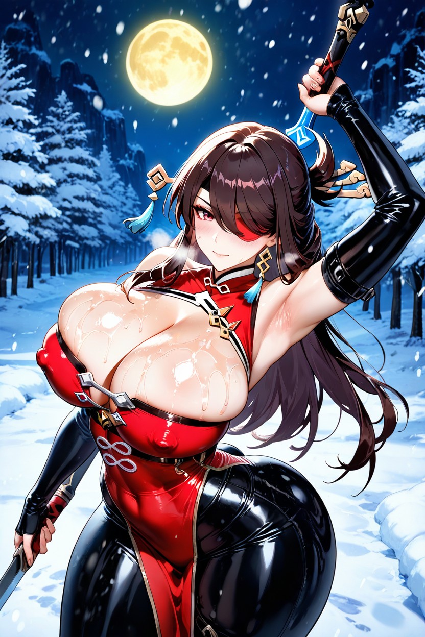 Heavy Breathing, Back Arching, Wide Hips Hentai AI Porn