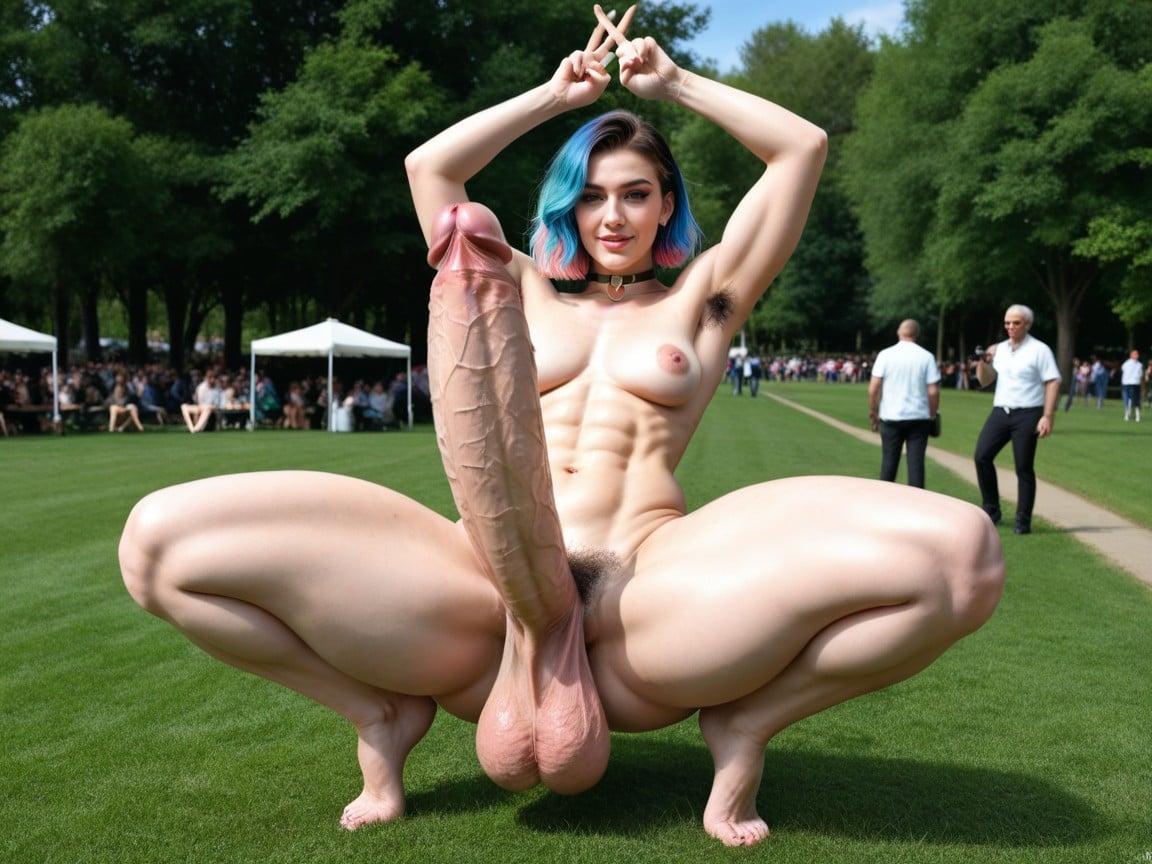 1 Person, Rainbowl Armpit Hair, Massive Growth Shemale AI Porn