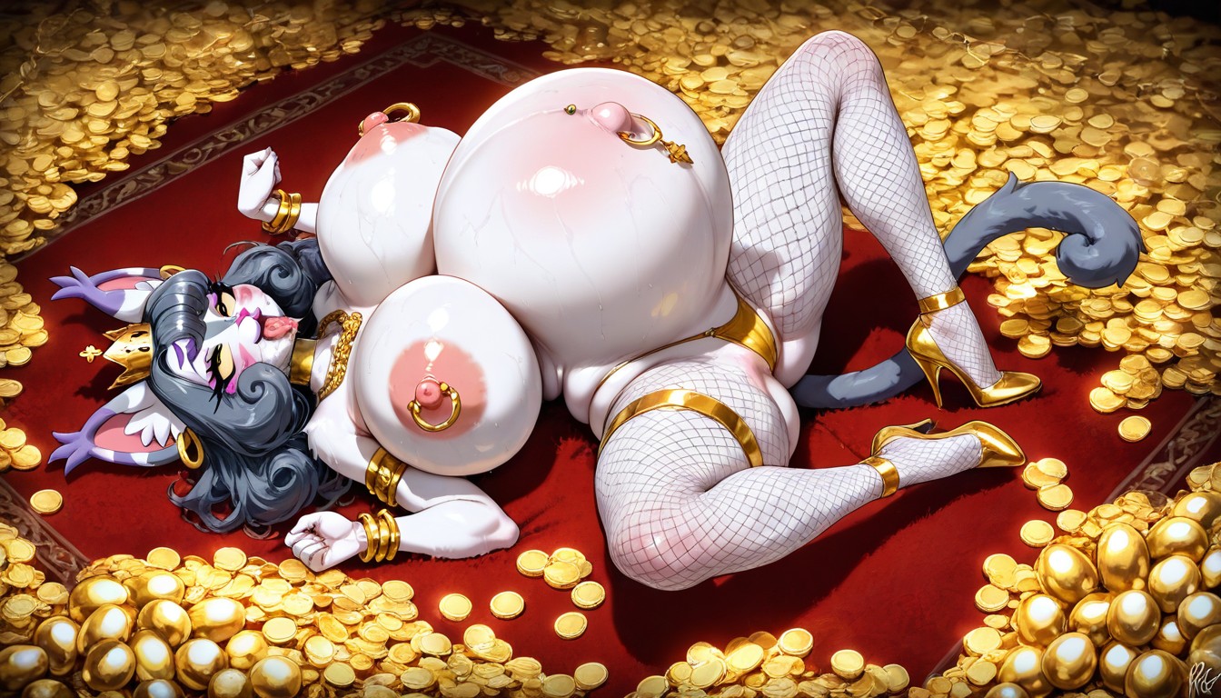 Navel Piercing, Female Purugly, Legs Apart Hentai AI Porn