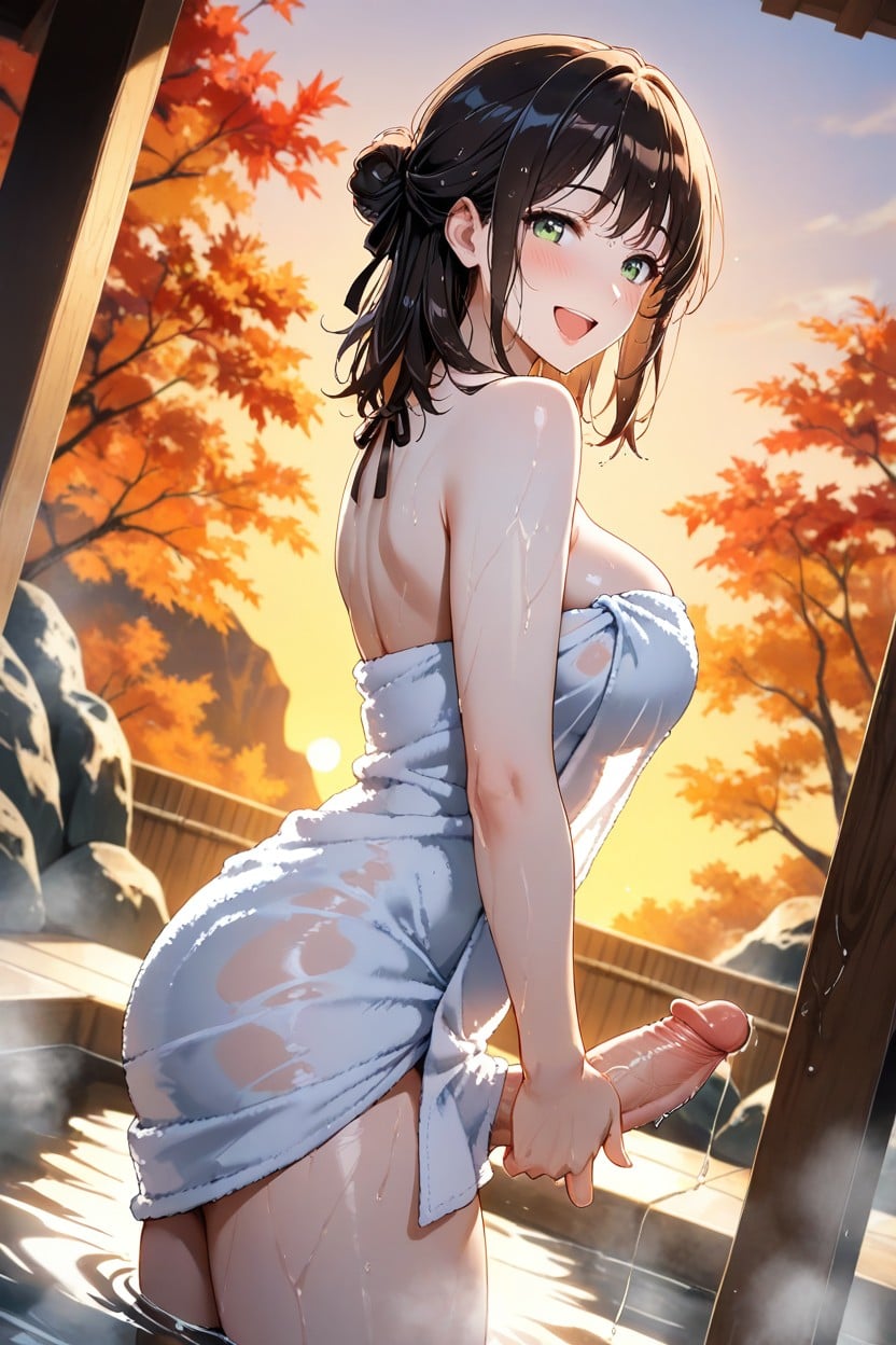 Sea On Background, Perfect Body, Cock Bulge Hentai AI Porn