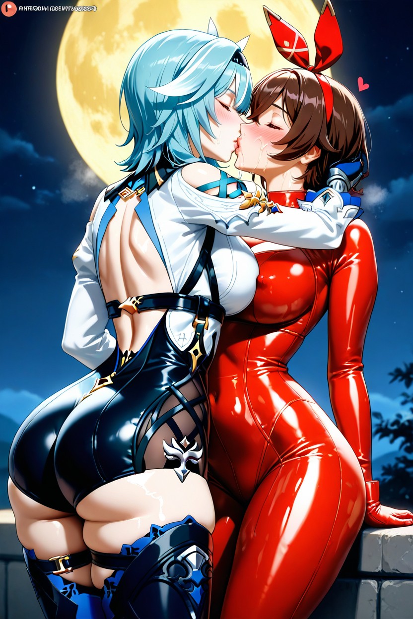 Busty, Model, Wearing Tight Hentai AI Porn