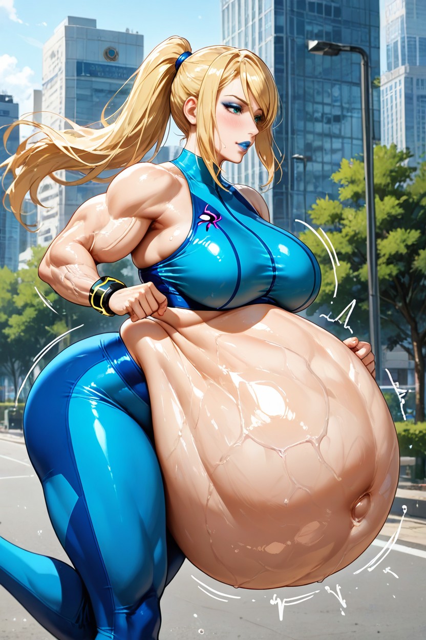 Puffy Lips, Hyper Vore Belly, Muscular AI Porn