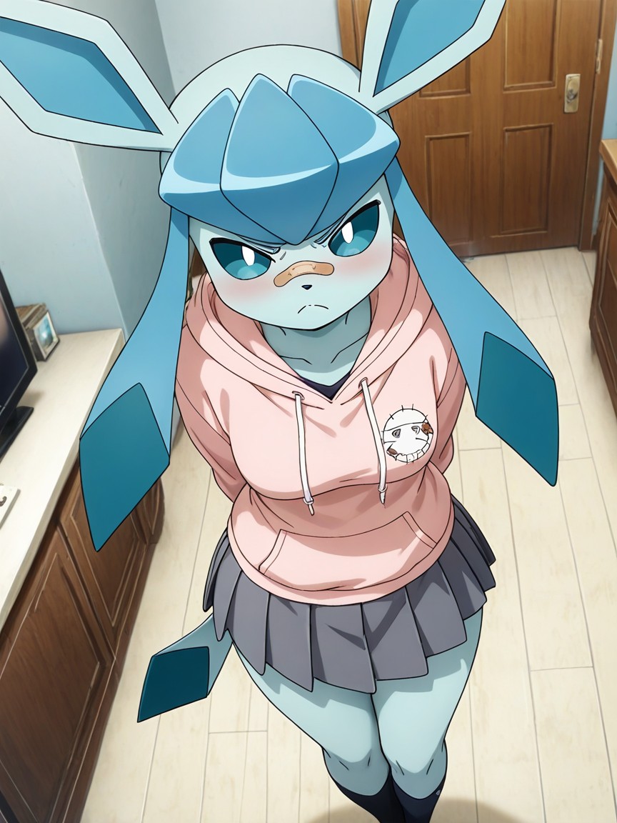 Patch On The Nose, Blue, Wide Open Eyes Hentai AI Porn
