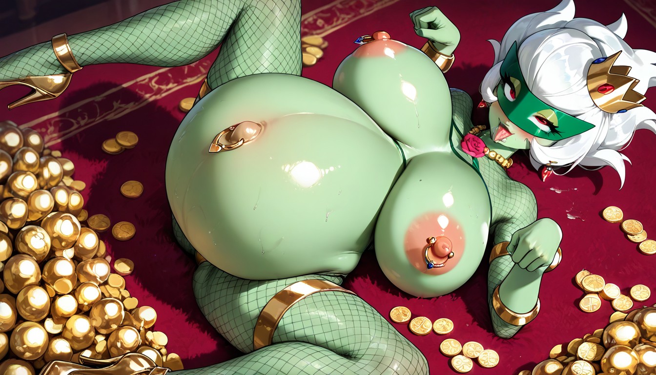 Ahegao, Roserade Pokemon, Fishnet Suit Hentai AI Porn