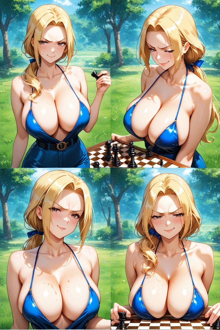 Chess Game, Smug Face, Form Fitting Clothes Hentai AI Porn