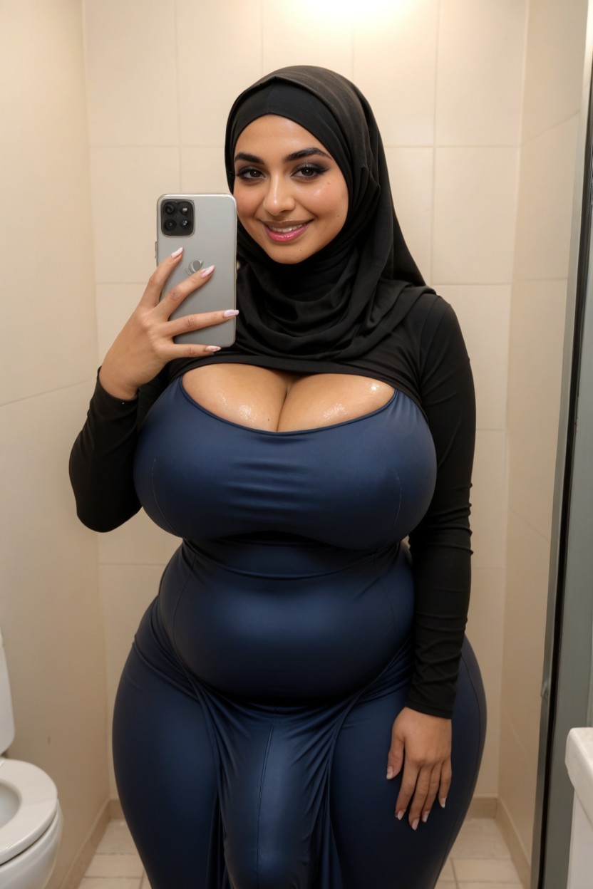 Hyper Wide Hips, Form Fitting Clothes, Chubby Shemale AI Porn