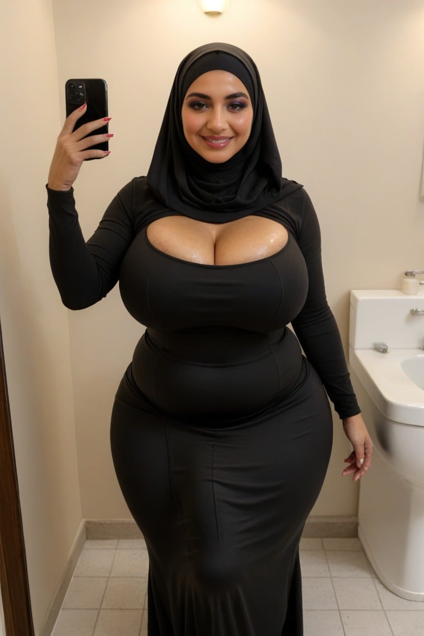 Black Hair, Thick Thighs, Bulge In Clothes Shemale AI Porn