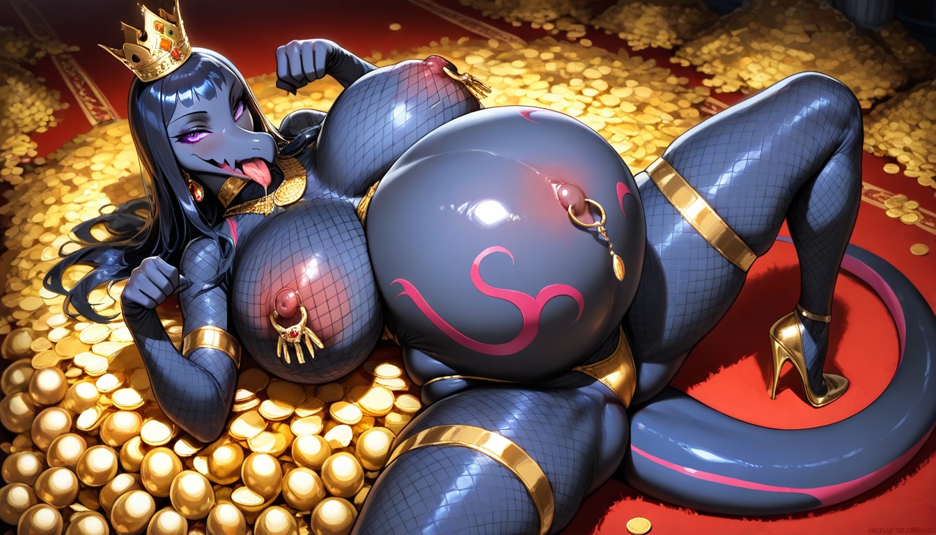 Laying, Pet Pose, Golden Armlets Hentai AI Porn