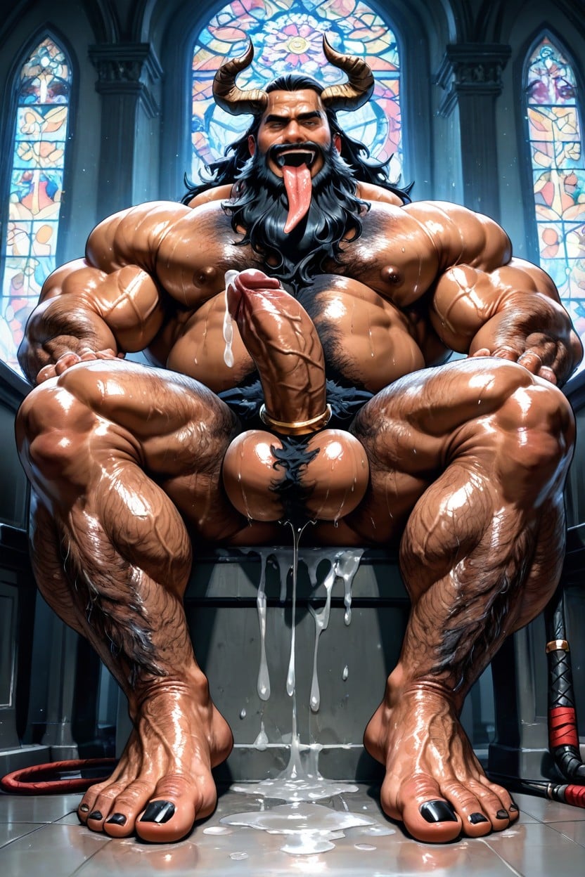 Humongous Balls, Whip, Dark Tanned Skin Porno IA Gay