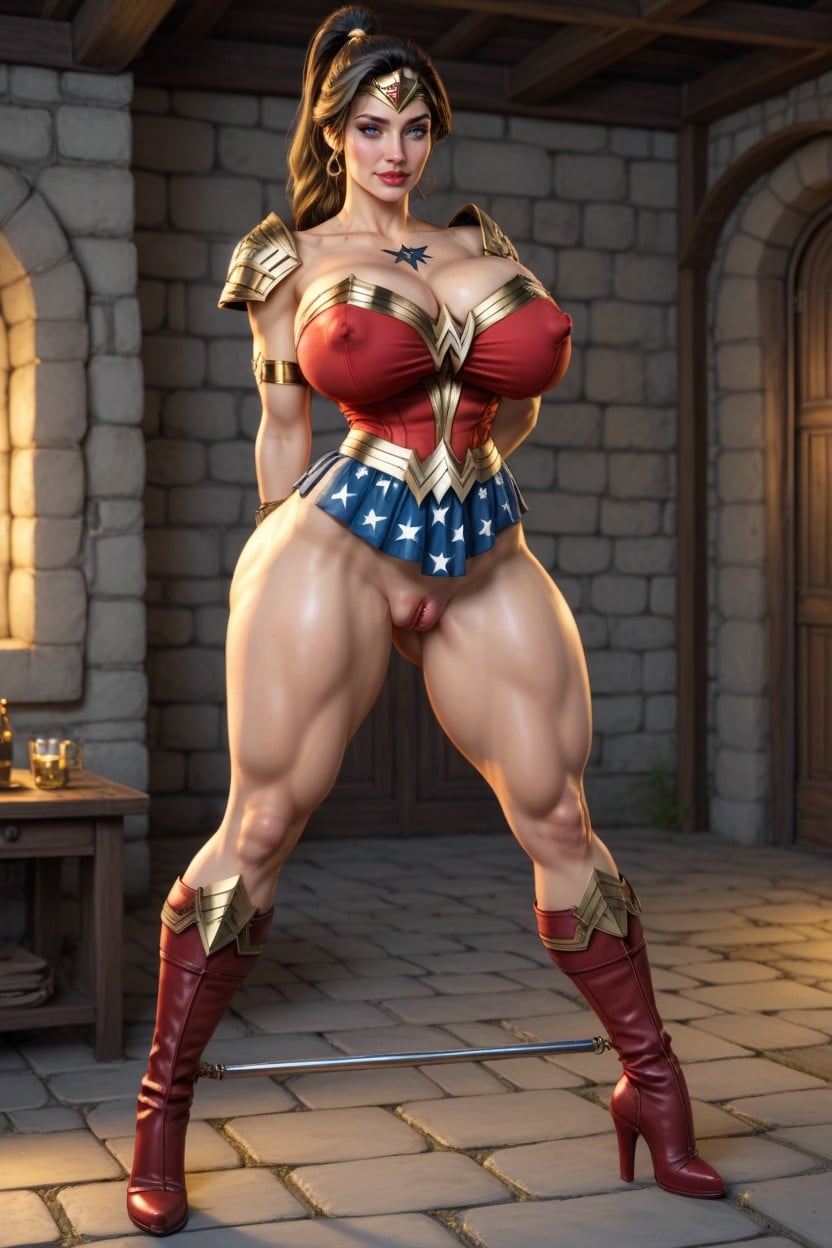 Uhd, Legs Wide Open, Hyper Puffy Labia AI Porn