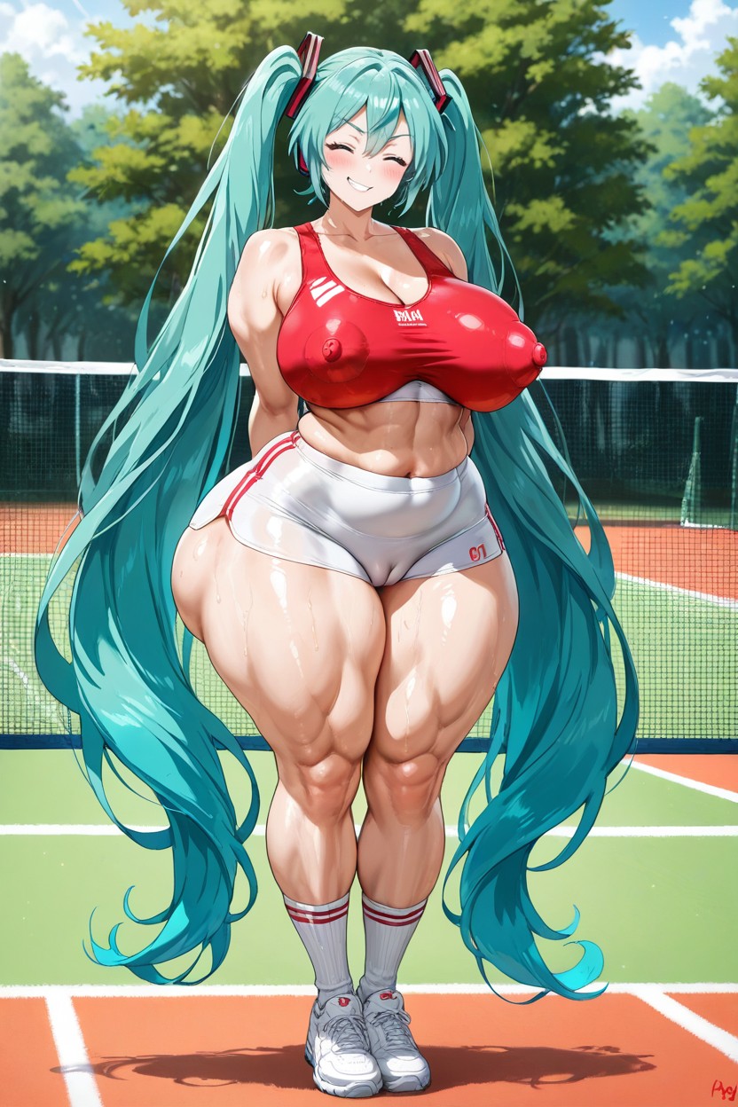 Toned Thighs, Standing, Medium Breast AI Porn