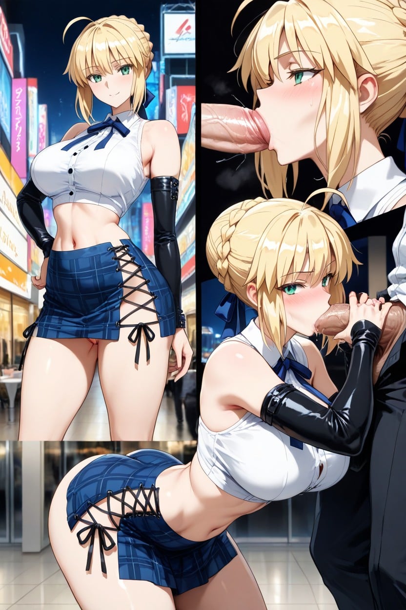 Bubble Butt, Natural Rounded Breasts, Artoria Pendragon From Fate Hentai AI Porn