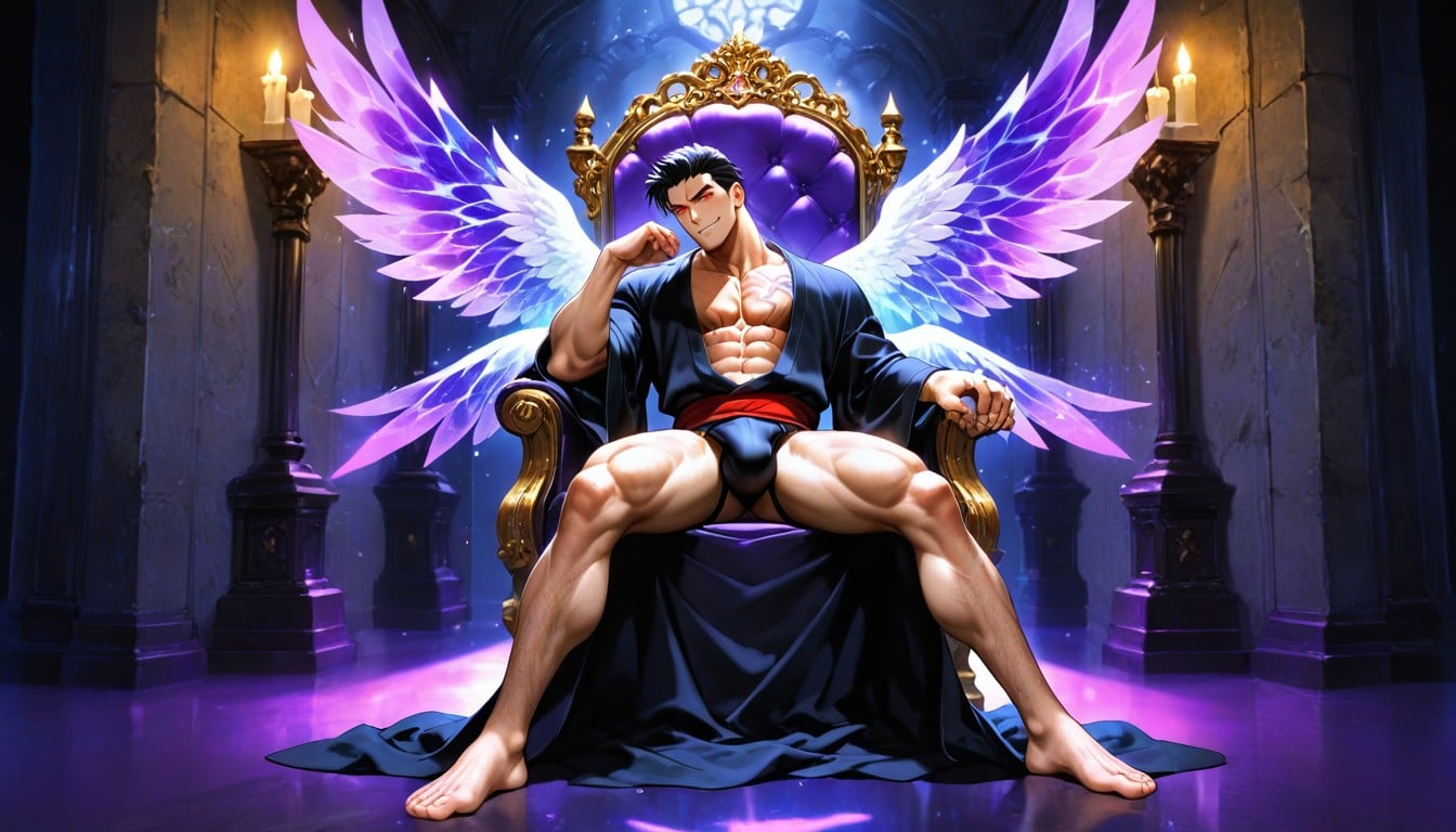 Seductive Pose, Strong Legs, Model Pose Porno gay IA