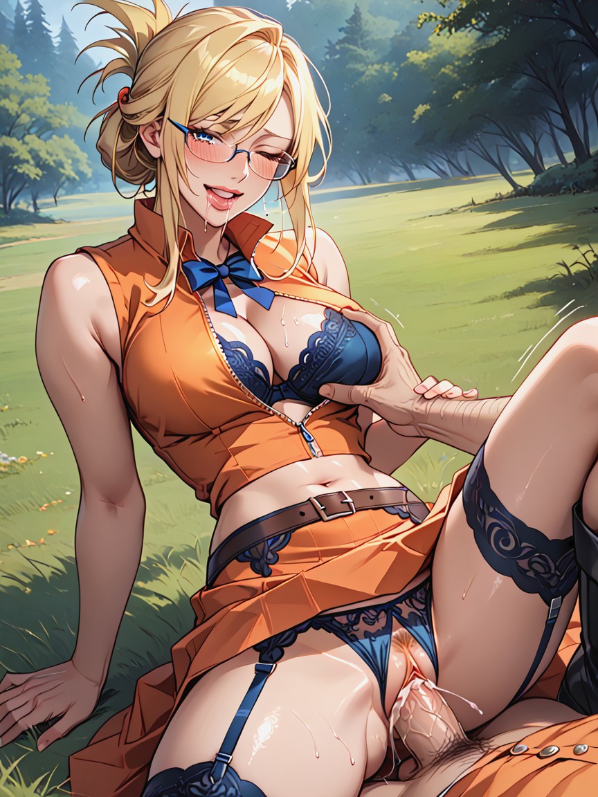 Curvy Body, Glasses, Missionary (3rd Person) Hentai AI Porn