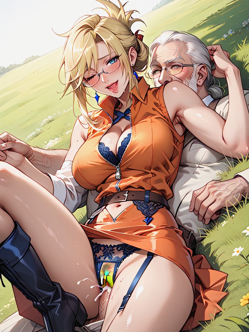 Wink, Cleavage Cutout, Black Detached Sleeves Hentai AI Porn