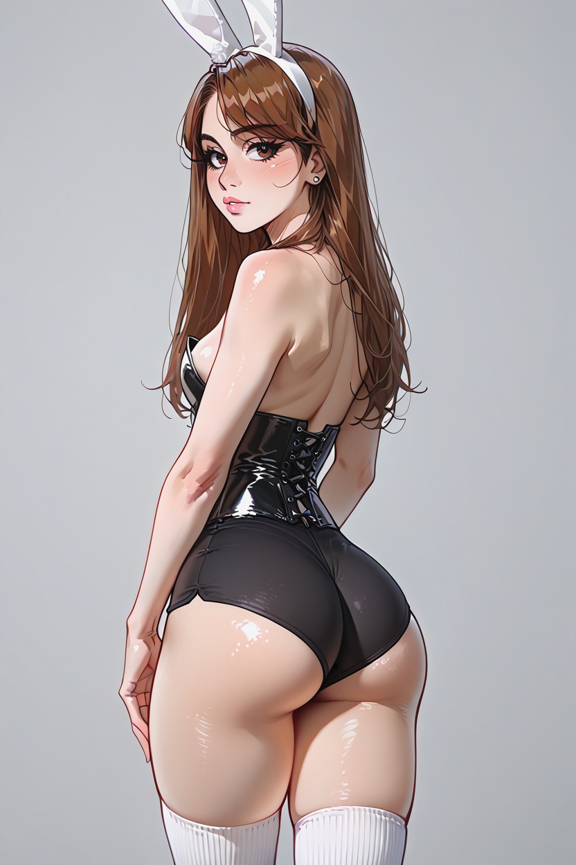 Skinny, Standing, Cheeky Spandex Hentai AI Porn