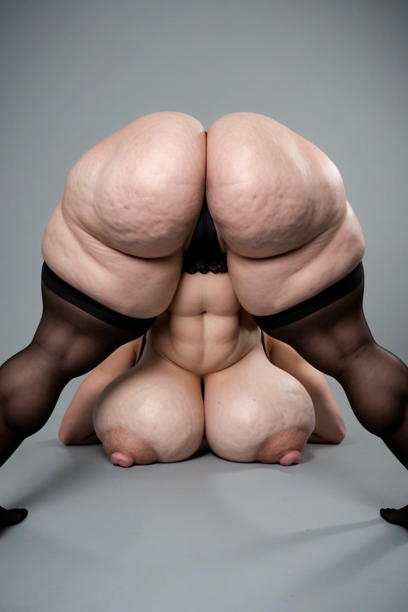 Dark Eyeliner, Extraordinarily Beautiful Female, Deep Back Arch AI Porn