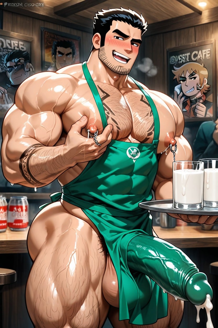 Holding Serving Tray With One, Puffy Nipples, Lucas Lee Holding And Drinking Glass Of Milk Porno IA Gay