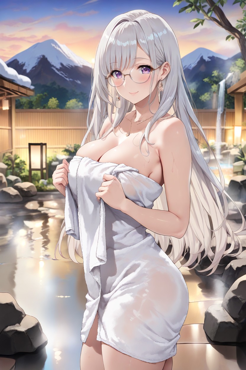 Medium Breasts, 18+, Very Large Hot Spring Hentai AI Porn