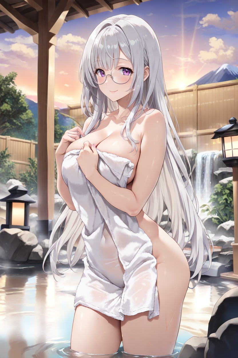 She Is Facing Forward, Front View, Cleavage Hentai AI Porn