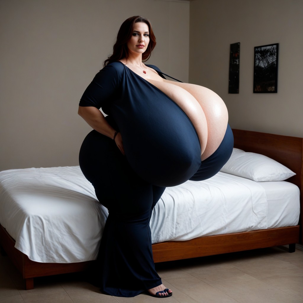 Bedroom, 50+, Model BBW AI Porn