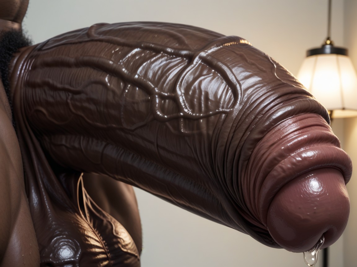 Peau Grasse, Detailed Black Cock, Ultra High Details Porno IA Gay