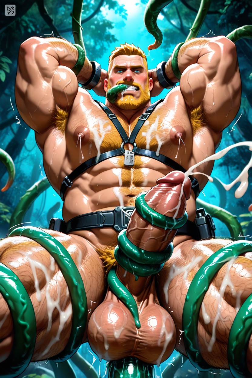 Big Nipples, Huge Gun Holster Around Thigh, Incredibly Hairy Body Porno IA Gay
