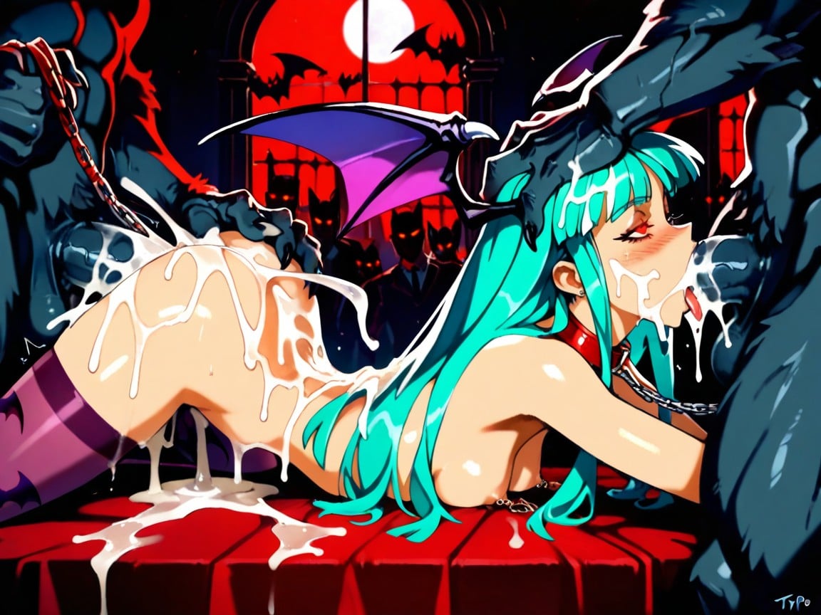 Gigantic, Excessive Cum In Hair, Three Werewolves Hentai AI Porn