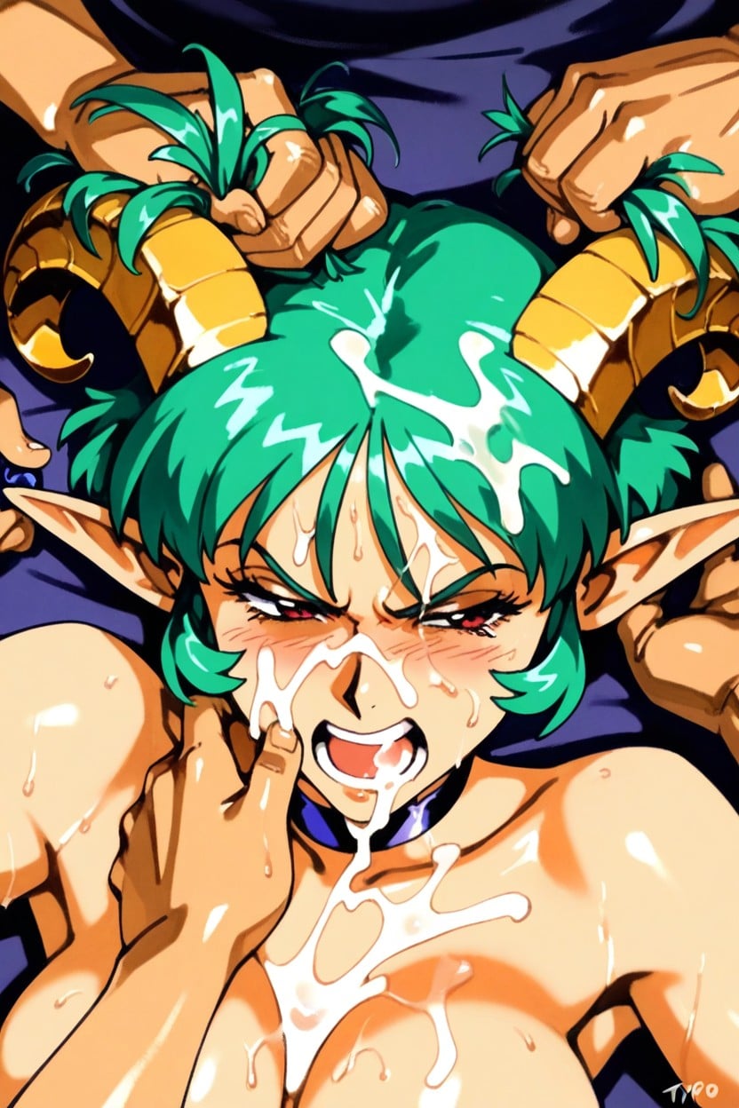 Cum From Hair, Grab Hair With Hand, Cum From Eyes Hentai AI Porn