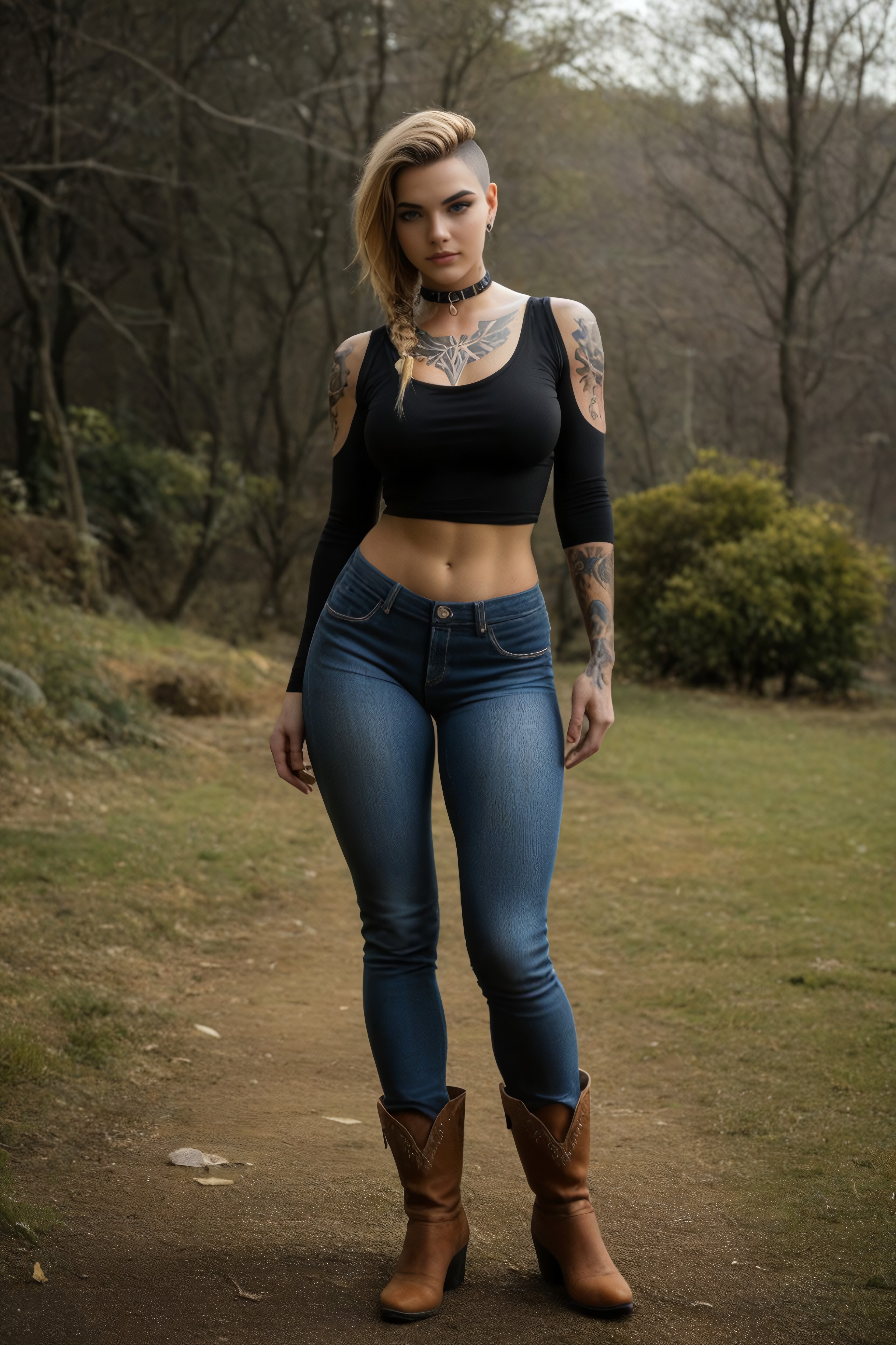 Thighs, Legs, Stomach Tattoo AI Porn