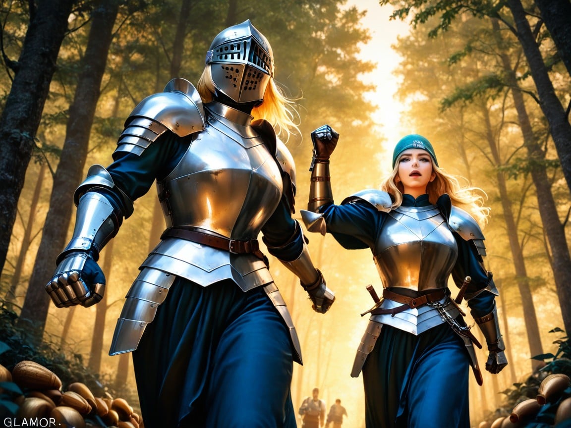 25+, Female Knight, Delicate Features AI Porn