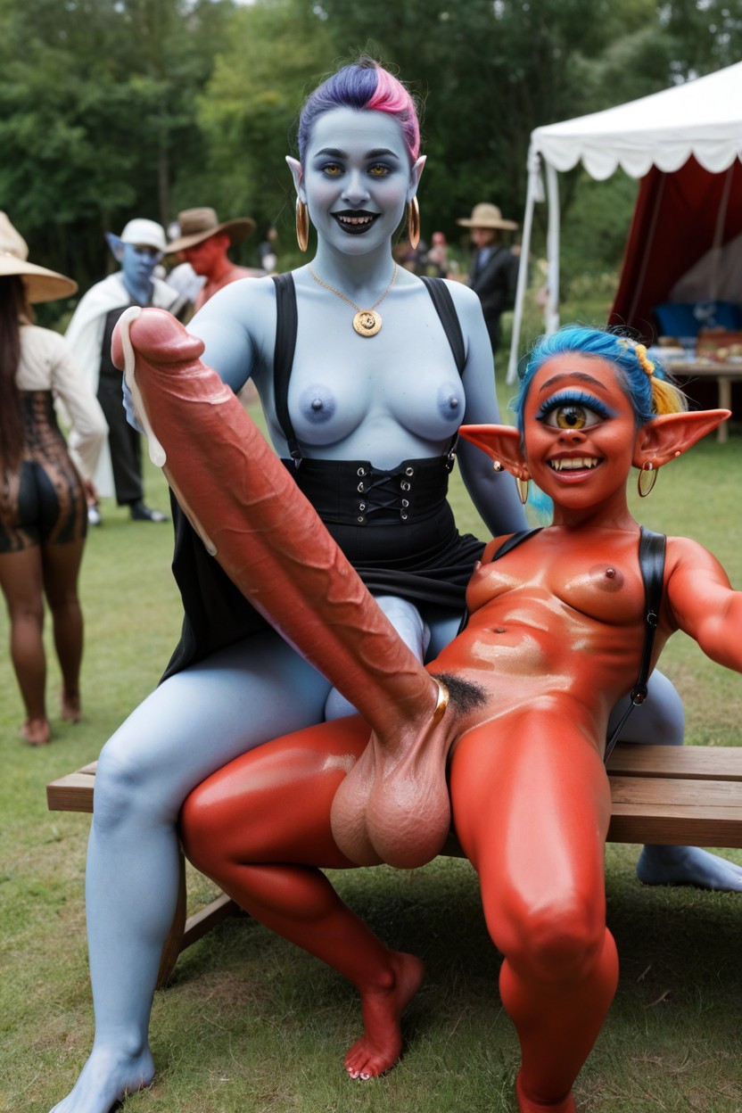 Dutch Angle Tilt, Detailed Penis, Skinny Shemale AI Porn