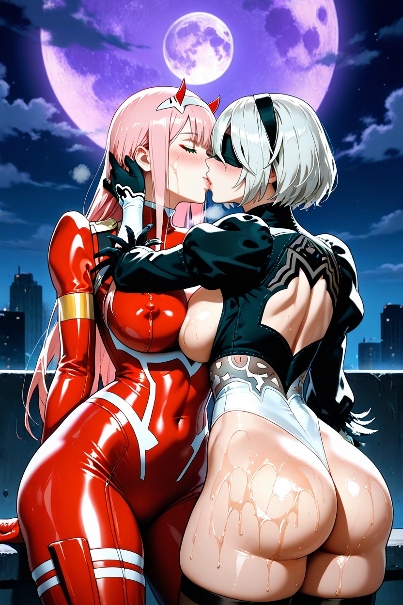 Thick Thighs, Toned Stomach, Purple Moon View Hentai AI Porn