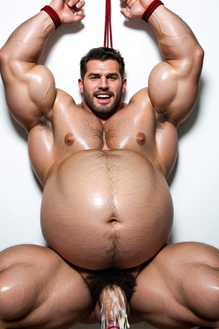 Massive Cum Load, Hairy Body, Hyper Hairy Man Porno IA Gay