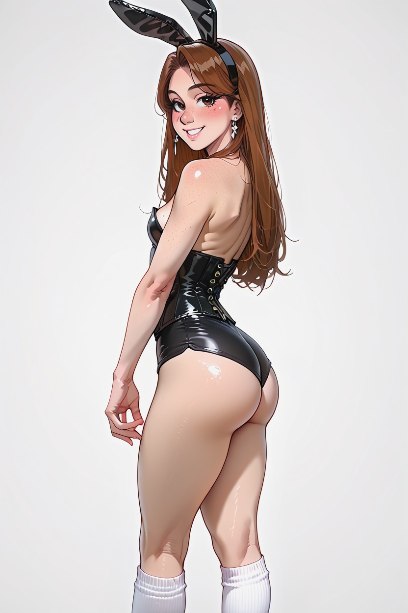 Side View, Smiling, Sporty Shorts Hentai AI Porn