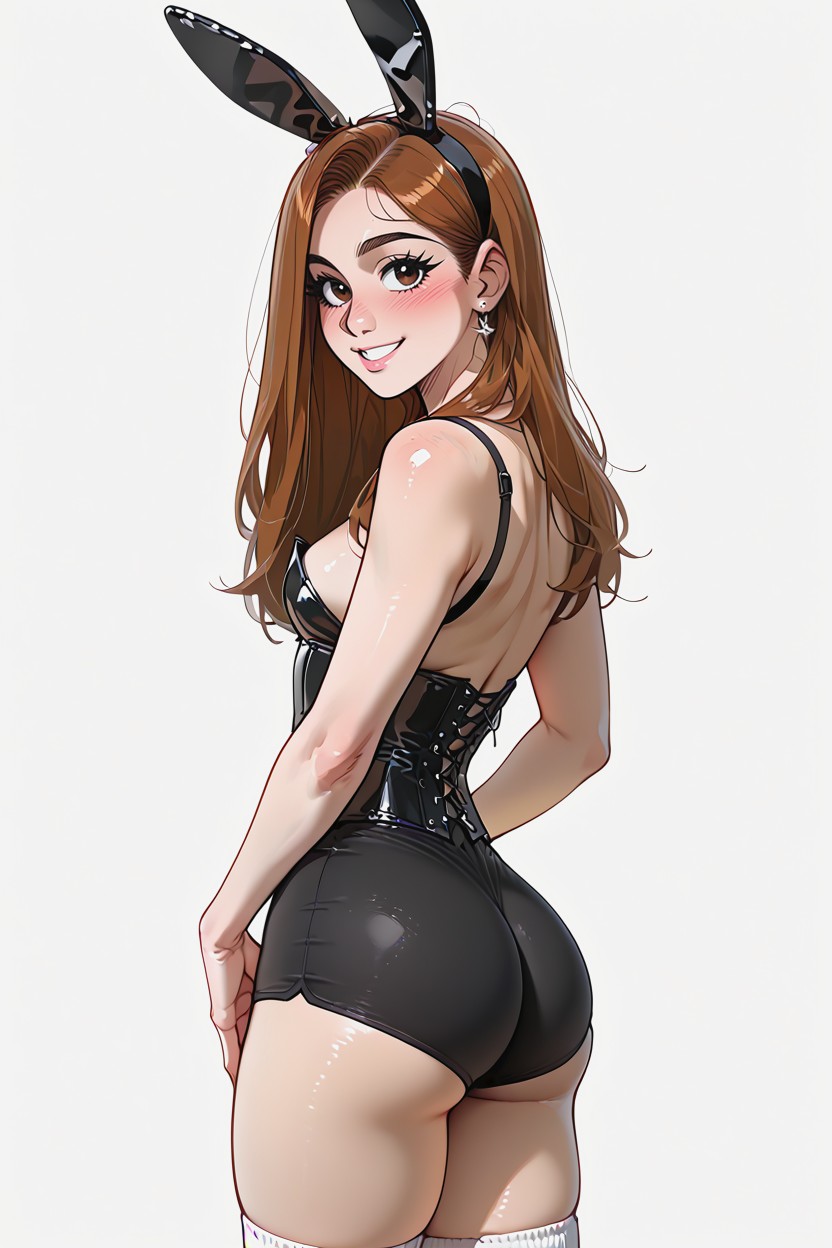 Korean And White, Backless Corset, Solo Hentai AI Porn