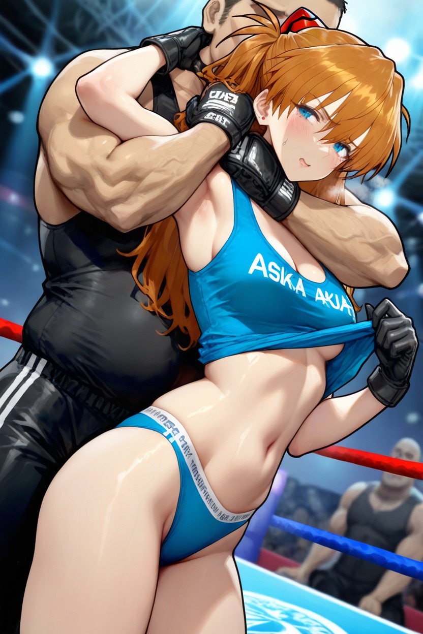 Tanktop Lifted, Panting, Anatomically Accurate Headlock Hentai AI Porn